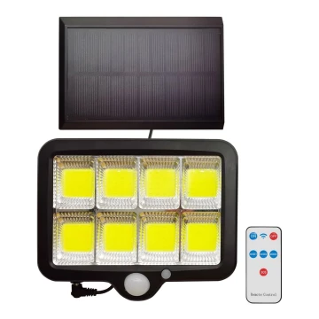 Solcellstrålkastare med sensor INTEGRA LED/3W/3,7V IP44 + fjärrkontroll