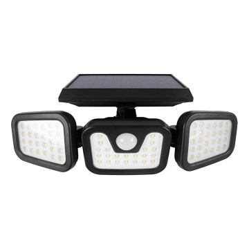 Solcellstrålkastare med sensor LED/1,5W/3,7V 6000K IP44