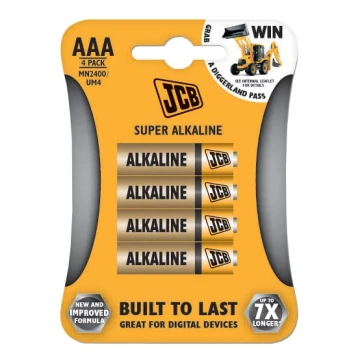 Soligth JCB-LR03-4B - 4st Alkaliska batterier AAA 1,5V