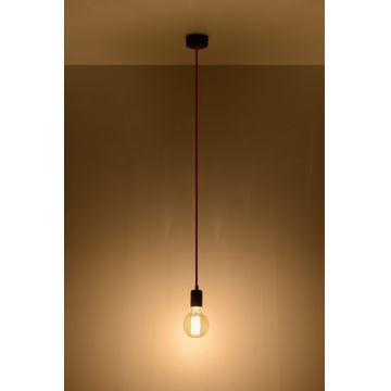 Sollux SL.0152 - Ljuskrona med snöre EDISON 1xE27/60W/230V svart