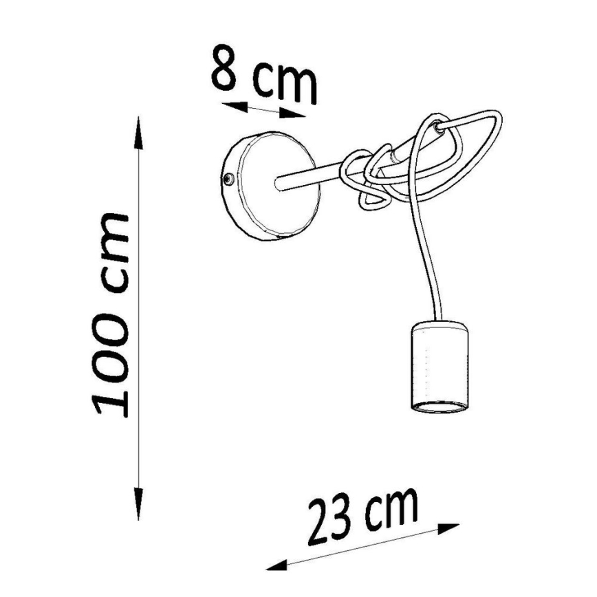 Sollux SL.0373 - Väggbelysning EDISON 1xE27/60W/230V svart