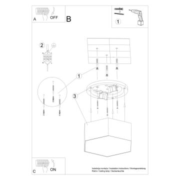 Taklampa  SUNDE 2xE27/60W/230V 11,5 cm svart