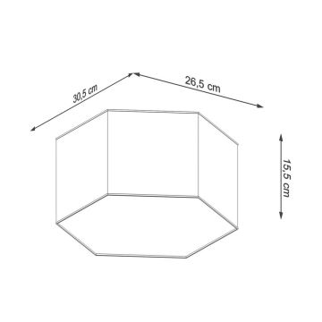 Taklampa  SUNDE 2xE27/60W/230V 15,5 cm svart