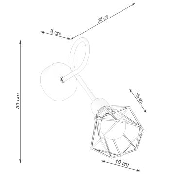 Vägglampa ARTEMIS 1xE14/40W/230V svart