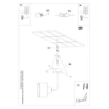 Vägglampa SAVAR 1xE27/60W/230V svart