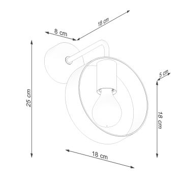 Vägglampa TITRAN 1xE27/60W/230V vit