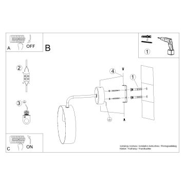 Vägglampa TITRAN 1xE27/60W/230V vit