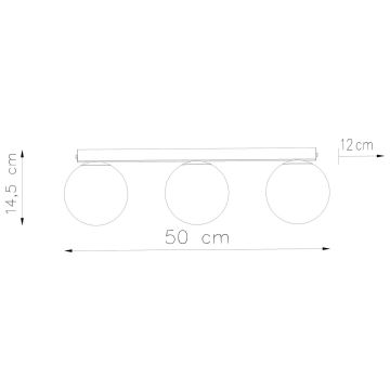 Taklampa YOLI 3xG9/12W/230V vit