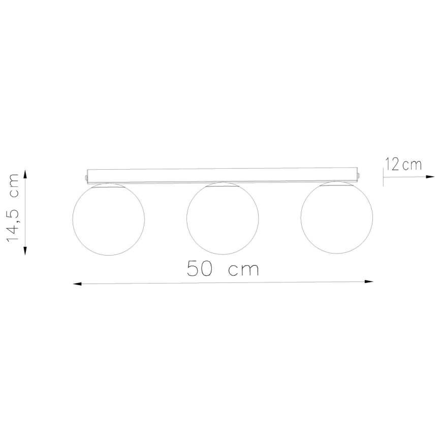 Taklampa YOLI 3xG9/12W/230V vit