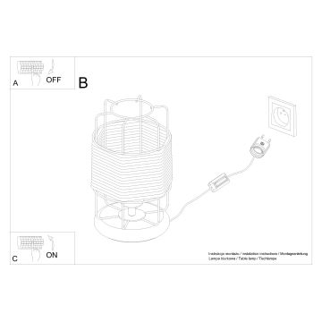 Bordslampa GIZUR 1xE27/15W/230V