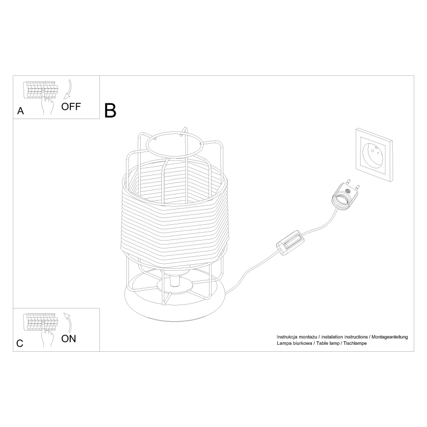 Bordslampa GIZUR 1xE27/15W/230V