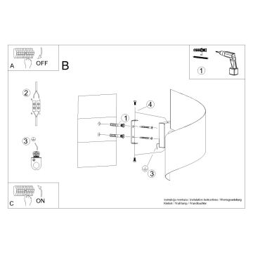 Vägglampa TALASSA 1xG9/8W/230V vit