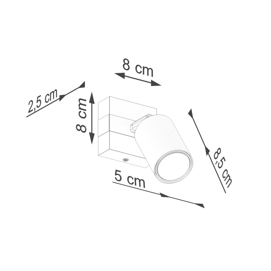 Väggspotlight FAGER 1xGU10/10W/230V svart