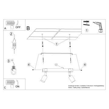 Spotlight FAGER 2xGU10/10W/230V svart