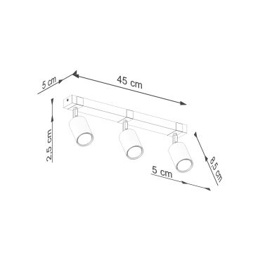 Spotlight FAGER 3xGU10/10W/230V svart