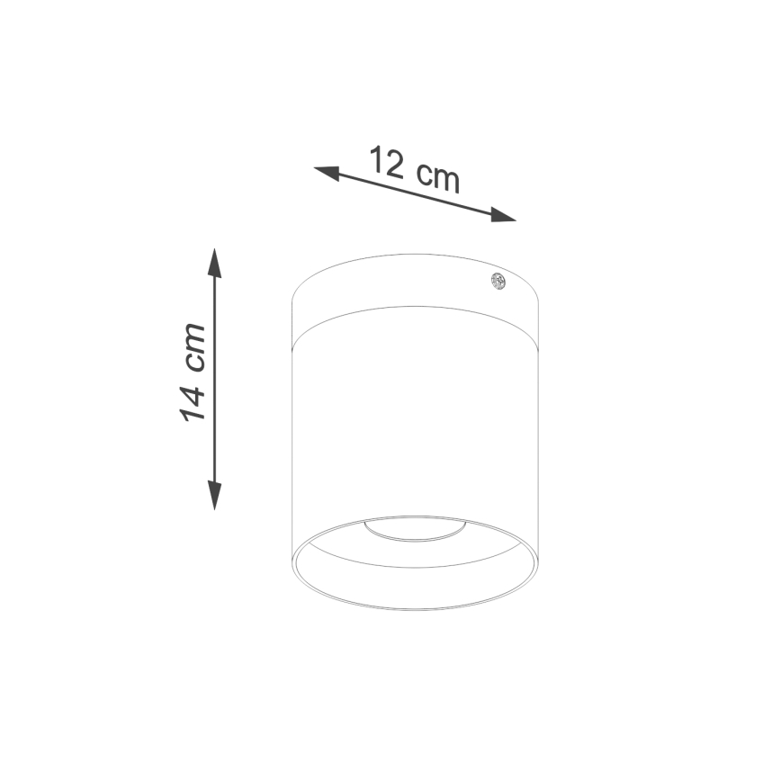 Spotlight RIF 1xGU10/10W/230V diameter 12 cm vit