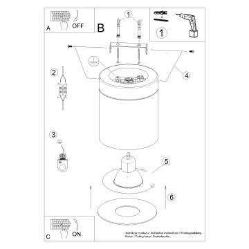 Spotlight RIF 1xGU10/10W/230V diameter 12 cm svart