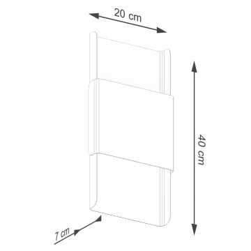 Vägglampa DURLIN 2xG9/8W/230V vit