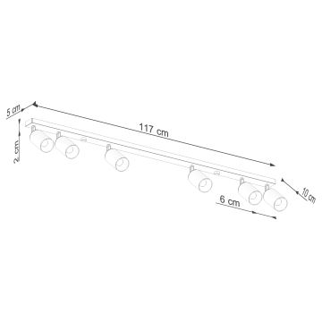 Spotlight WINX 6xGU10/10W/230V svart/krom