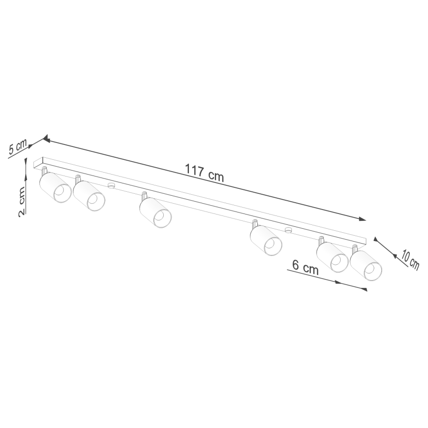 Spotlight WINX 6xGU10/10W/230V svart/krom