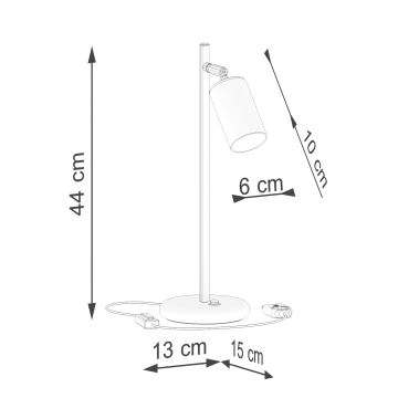 Bordslampa WINX 1xGU10/10W/230V svart/krom