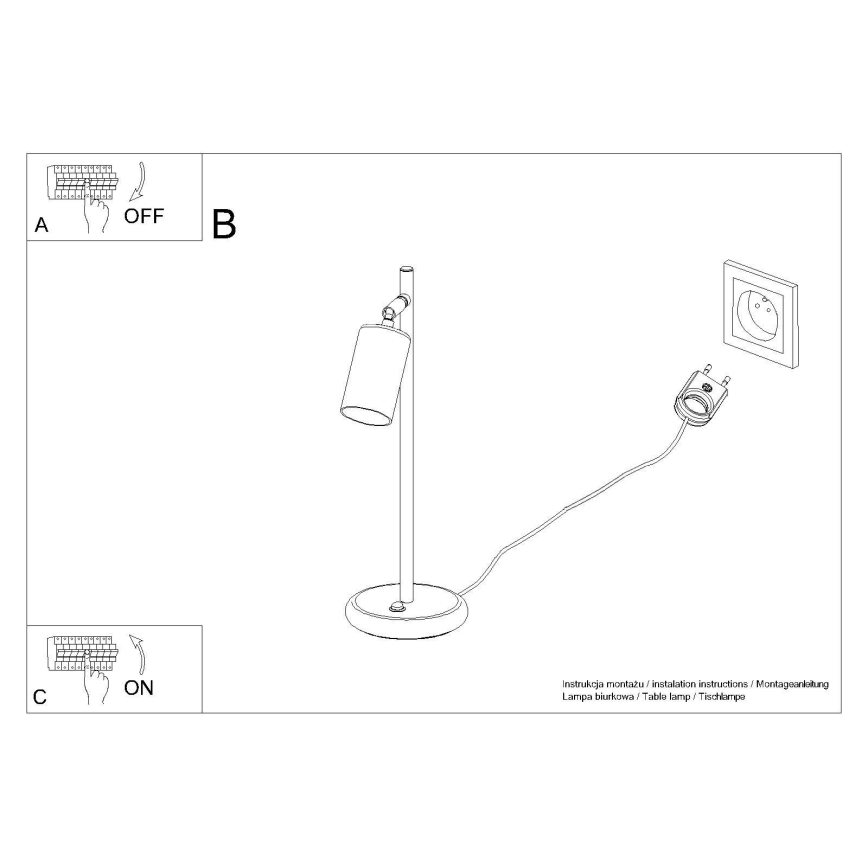 Bordslampa WINX 1xGU10/10W/230V svart/koppar