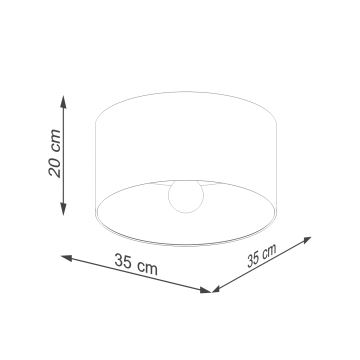 Taklampa TELESTO 1xE27/15W/230V diameter 35 cm vit/brun