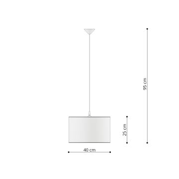 Hängande ljuskrona med textilsladd för barn OWLS 1xE27/15W/230V diameter 40 cm ugglor