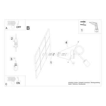 Vägglampa LOOP 1xE27/15W/230V svart