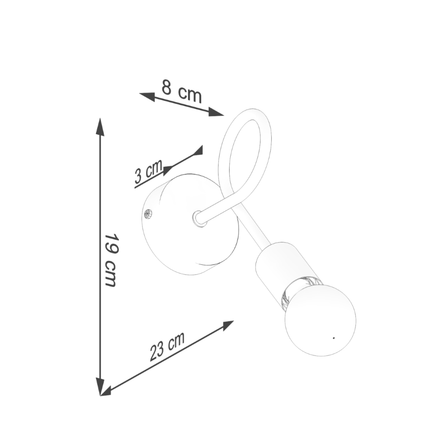 Vägglampa LEVAR 1xE27/15W/230V svart