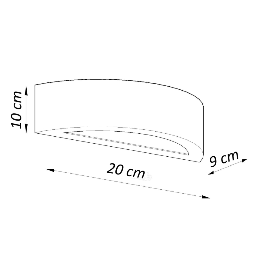 Vägglampa ATENA 1xE27/15W/230V 20 cm vit