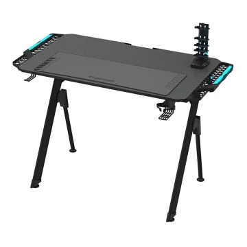 Spelbord FALCON med LED RGB bakgrundsbelyst 116x60 cm svart