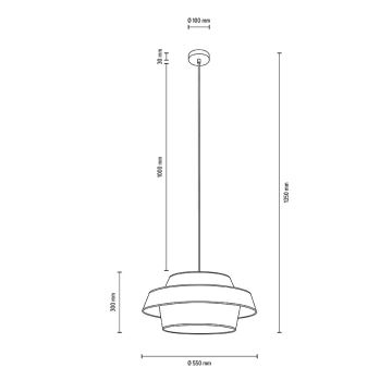 Spot-Light 150099104 - Ljuskrona med snöre PRETO GOLD 1xE27/60W/230V