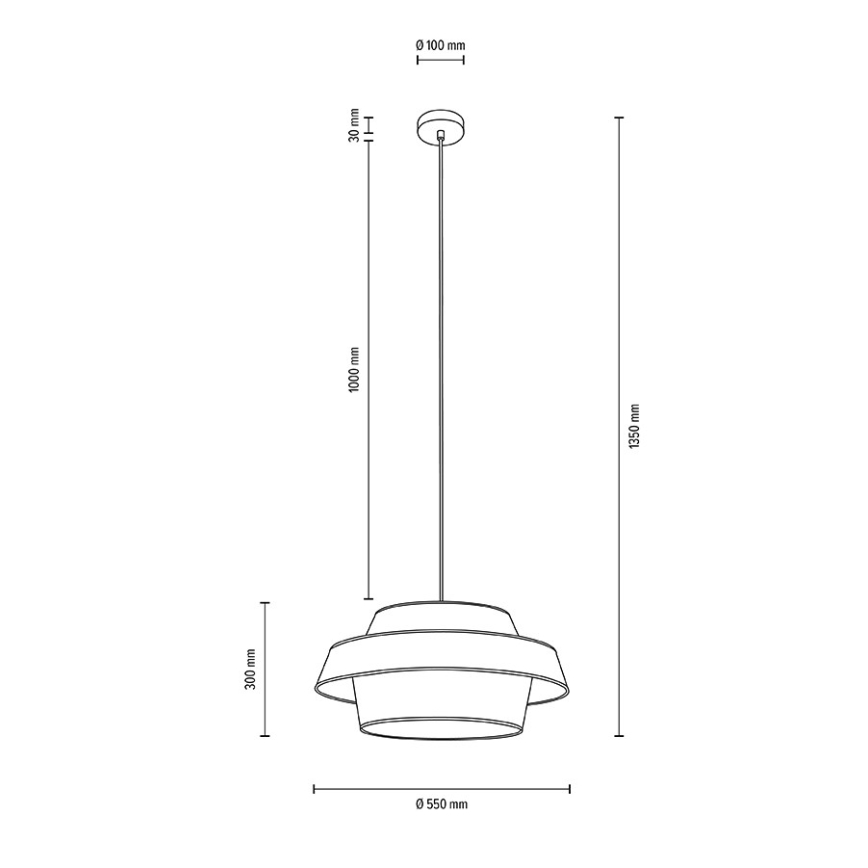 Spot-Light 150099104 - Ljuskrona med snöre PRETO GOLD 1xE27/60W/230V