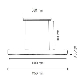 Spot-Light 69680104 - Dimbar LED-lampakrona med snöre LUCAS LED/33W/230V