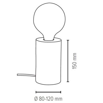 Spot-Light 76910151 - Bordslampa TRABO 1xE27/25W/230V FSC-certifierad