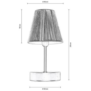 Bordslampa MILA 1xE14/25W/230V birch – FSC certifierade