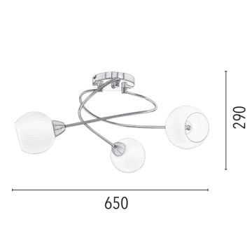 Spot-Light 8270328 - Ljuskrona PAVIA 3xE27/60W/230V