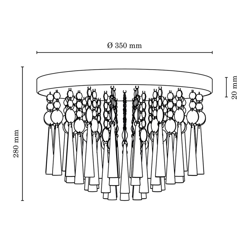 Taklampa LUXORIA 4xG9/28W/230V