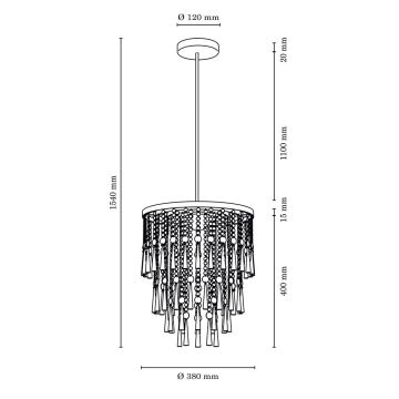 Pendelkrona LUXORIA 6xG9/28W/230V