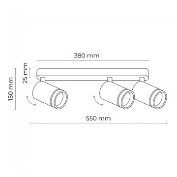 Spotlight JET KIT 3xGU10/10W/230V vit