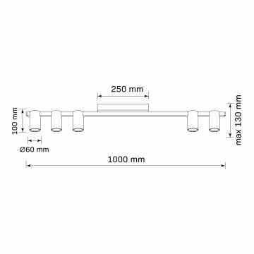 Spotlight MARIBEL 5xGU10/10W/230V svart