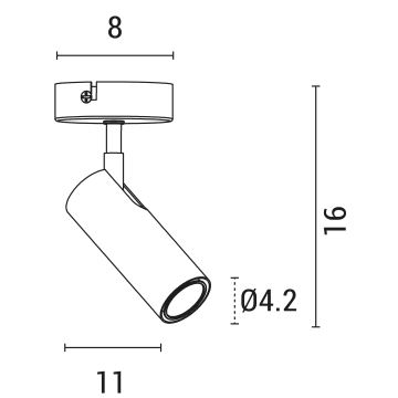 Spotlight ROSETTE 1xGU10/7W/230V svart