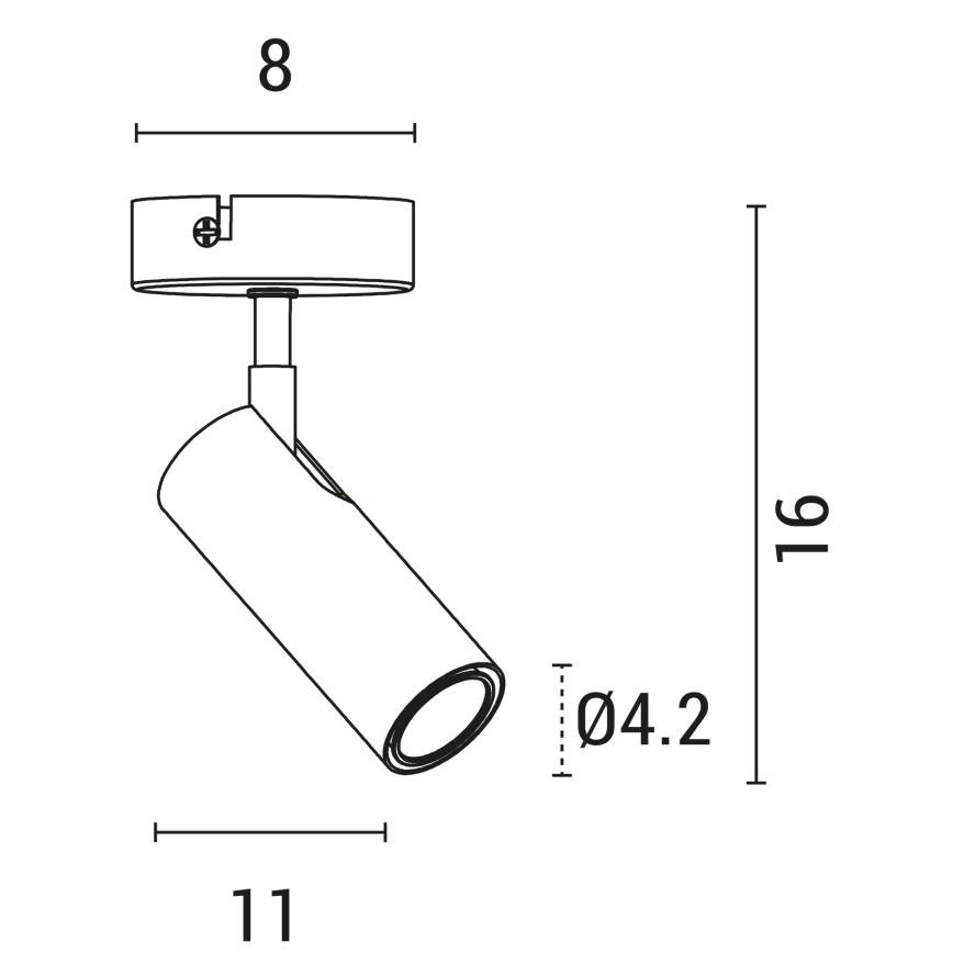 Spotlight ROSETTE 1xGU10/7W/230V svart