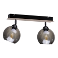 Spotlight  UNO WOOD 2xE27/60W/230V svart /brun