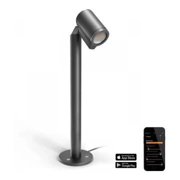Steinel 058678 - Utomhus LED lampa  med skymningssensor  SPOT WAY 1xGU10/7,86W/230V IP44 antracit