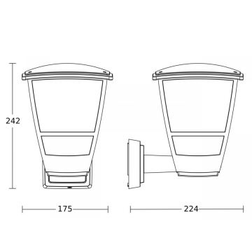 Steinel 084752 - Vägglampa för utomhusbruk L10 1xE27/15W/230V IP44