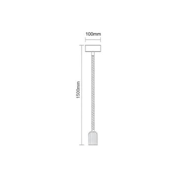 Strömkabel 1xE27/60W/230V 1,5 m