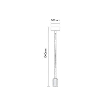 Strömkabel 1xE27/60W/230V 1 m