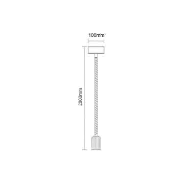 Strömkabel 1xE27/60W/230V 2 m